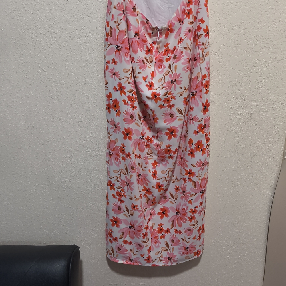 Petal & Pup Pink Floral Midi Dress Women's Size US 4 - Picture 4 of 8